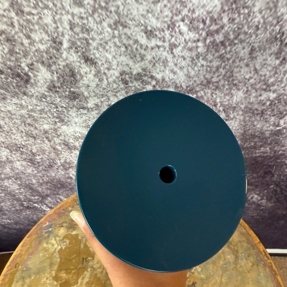 Starbucks 2022 tumbler travel mug Turquoise Teal 2 Tone Metallic Fluted 24 oz - Picture 5 of 10